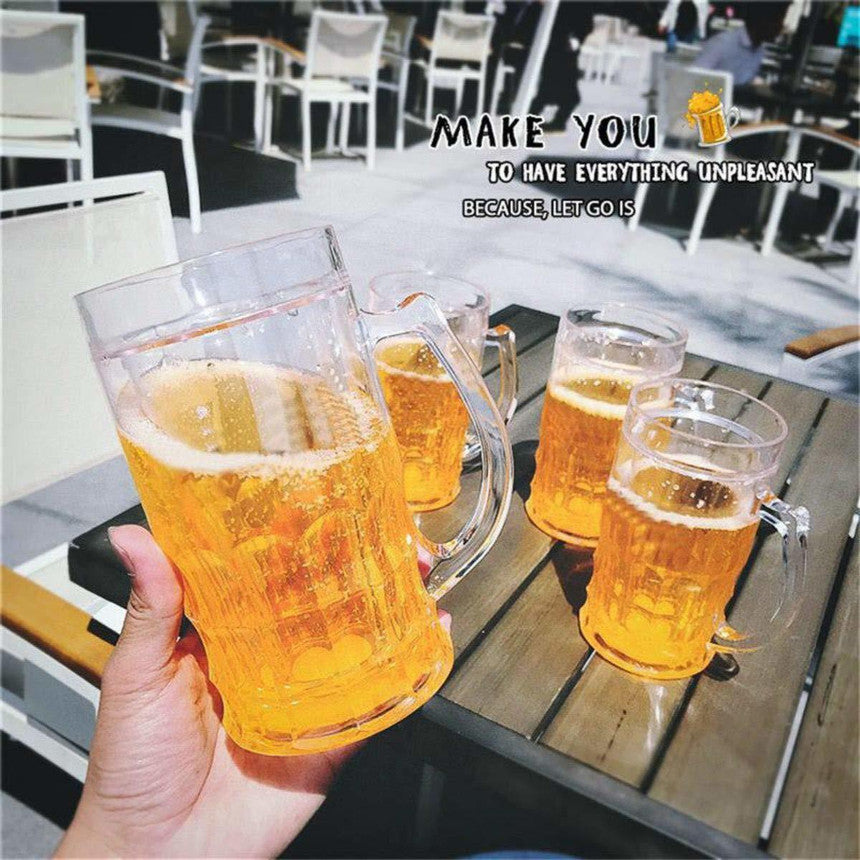 Decor Affair Frosty Beer Mug with Double Wall Freezing Gel