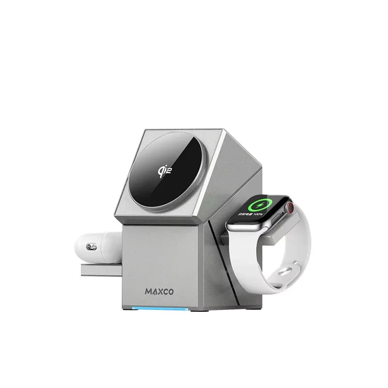 Geometric magnetic wireless charging 3 in 1 Wireless Charger for iPhone